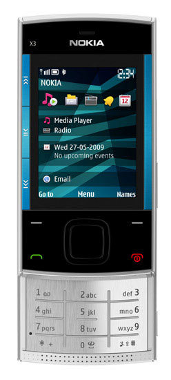 Nokia X3 Silver Blue - www.mobilhouse.cz
