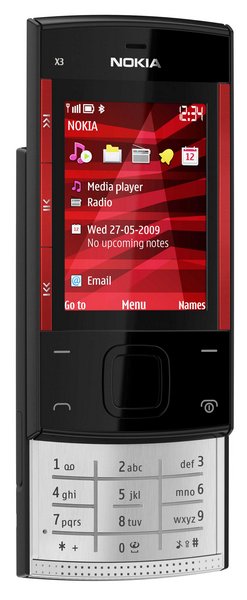 Nokia X3 Black Red - www.mobilhouse.cz